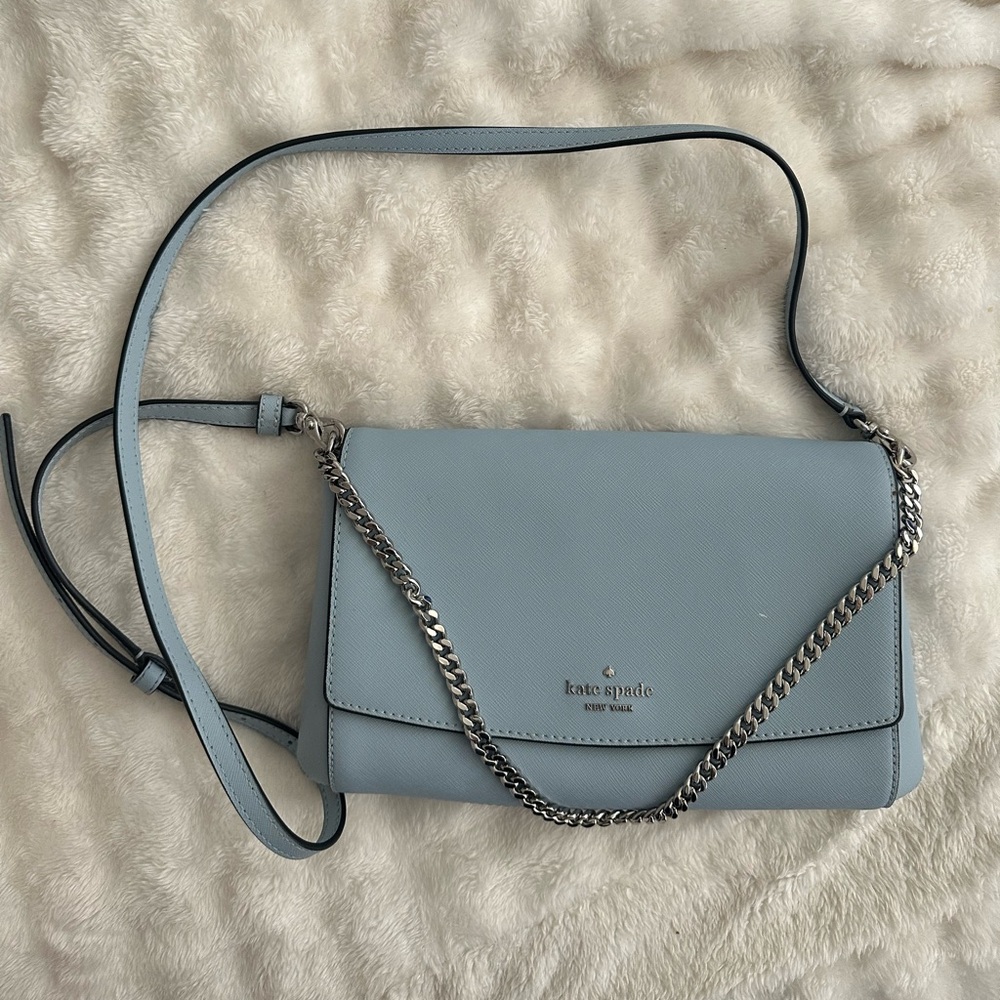 Kate Spade Blue Crossbody Bag with Chain Strap